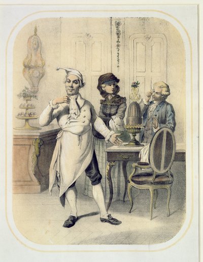 Stolz in der Küche, aus einer Serie von Drucken, die die sieben Todsünden darstellen, ca. 1850 von Louis Leopold Boilly